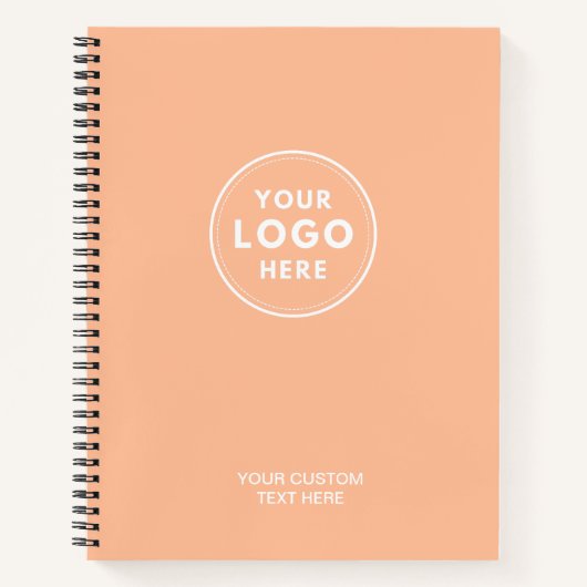 QR-Code für einfaches Peach-Logo Notizblock (Vorderseite)