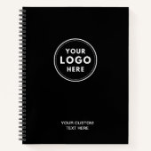 QR-Code für einfaches Schwarzes Logo Notizblock (Vorderseite)