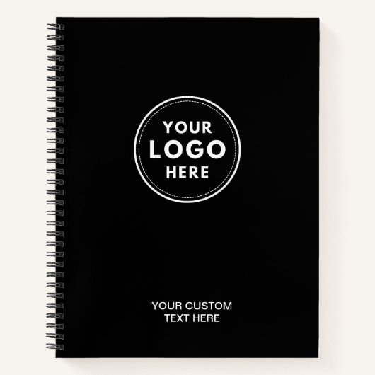 QR-Code für einfaches Schwarzes Logo Notizblock (Vorderseite)