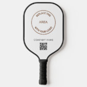 QR-Code für einfaches Unternehmen oder Team Pickleball Schläger (Rückseite)