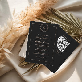 QR-Code für Einladung von Black Blush Wedding