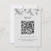 QR-Code für Elegant Floral Wedding RSVP Karte (Vorderseite)