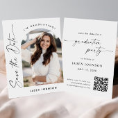 QR-Code für Elegant Minimalistisch Graduation Part Save The Date