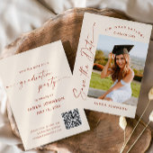QR-Code für Elegant Minimalistisch Graduation Part Save The Date