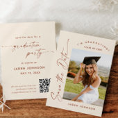 QR-Code für Elegant Minimalistisch Graduation Part Save The Date
