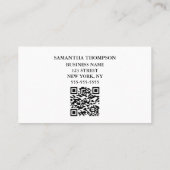 QR-Code für elegante Gold-Logos Visitenkarte (Rückseite)