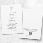 QR-Code für elegante Wedding Modern Monogram Einladung