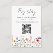 QR-Code für Elegante Wildblume Brautparty Begleitkarte (Vorderseite)