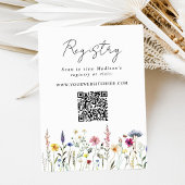 QR-Code für Elegante Wildblume Brautparty Begleitkarte