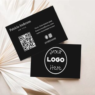 QR-Code für elegantes Minimalistisches Firmenlogo Visitenkarte