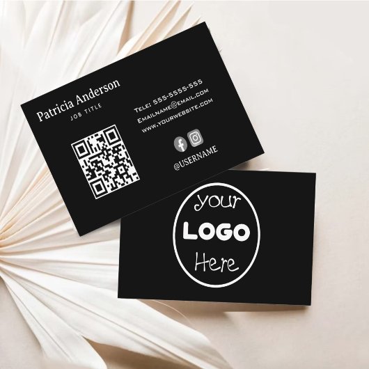 QR-Code für elegantes Minimalistisches Firmenlogo Visitenkarte