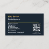QR-Code für Elektriker - Professionelle Dienstleis Visitenkarte (Rückseite)