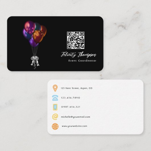 QR-Code für Event-Koordinator Visitenkarte (Vorne/Hinten)