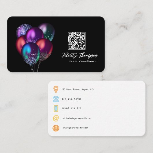QR-Code für Event-Koordinator Visitenkarte (Vorne/Hinten)