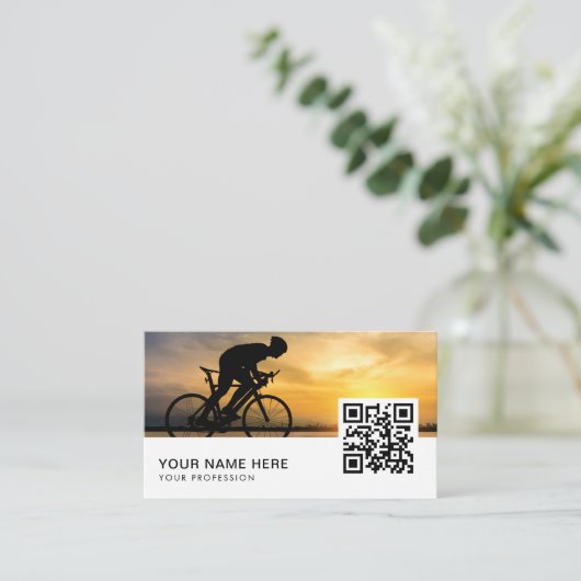 QR-Code für Fahrradlehrer Visitenkarte (Stehend Vorderseite)