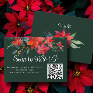 QR-Code für feierliche Hochzeiten von Blumenzwiebe RSVP Karte