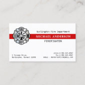 QR-Code für Feuerwehrleute Visitenkarte (Vorderseite)