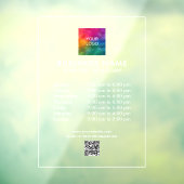 QR-Code für Firmenlogo für Geschäftszeiten Fensteraufkleber (Blatt 3)
