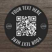 QR-Code für Firmenlogo Runder Aufkleber