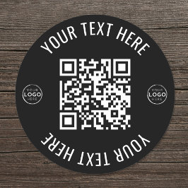 QR-Code für Firmenlogo Runder Aufkleber