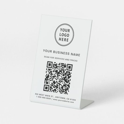 QR-Code für Firmenlogos Sockelschild (Vorderseite)