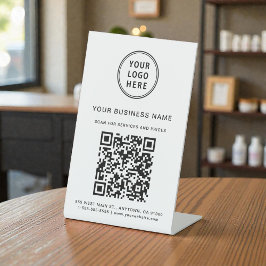 QR-Code für Firmenlogos Sockelschild