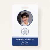 QR-Code für Firmenmitarbeiter Blue ID-Abzeichen Ausweis (Vorderseite)