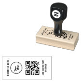 QR-Code für Firmennamen Moderner Beruflicher Gummistempel (Stempel)