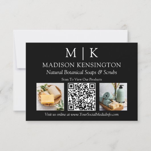 QR-Code für Foto 2: Monogramm oder Add-Logo Karte (Vorderseite)