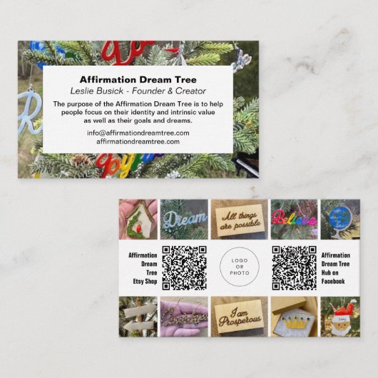 QR-Code für FotoCollage Visitenkarte (Vorne/Hinten)