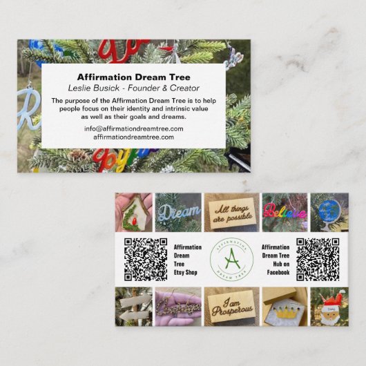 QR-Code für FotoCollage Visitenkarte (Vorne/Hinten)