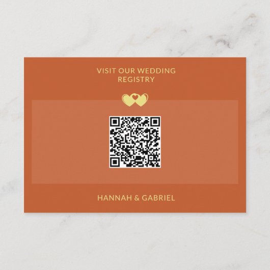 QR-Code für Fotohochzeiten hinzufügen Begleitkarte (Rückseite)