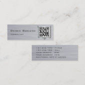 QR-Code für gebürstete Metallkarte Mini Visitenkarte (Vorne/Hinten)