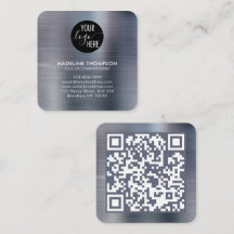 QR-Code für gegossene Metallic-Silber-Firmenlogo