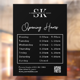 Qr-Code für Geschäftskunden Öffnungszeiten Fensteraufkleber