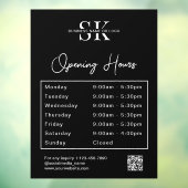 Qr-Code für Geschäftskunden Öffnungszeiten Fensteraufkleber (Blatt 3)