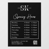 Qr-Code für Geschäftskunden Öffnungszeiten Fensteraufkleber (Blatt)