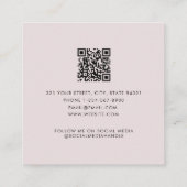 QR-Code für Geschäftskunden rosa Quadratische Visitenkarte (Rückseite)