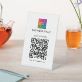 QR-Code für Geschäftsleute Hier Vorlagenprüfmenü Sockelschild (In SItu)