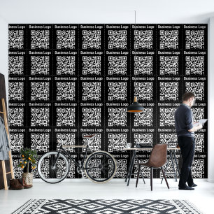 QR-Code für Geschäftsleute Moderner Minimaler Büro Tapete