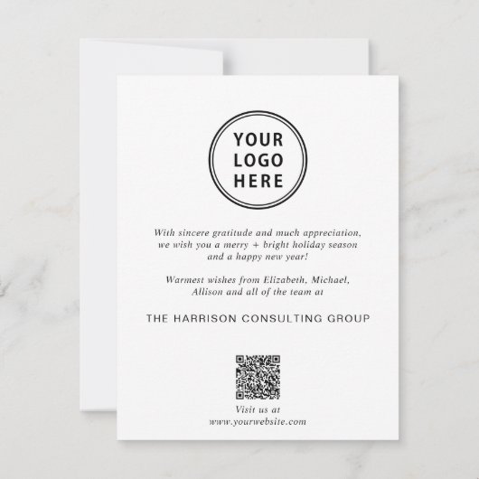 QR-Code für Geschäftsleute Weihnachten (Rückseite)