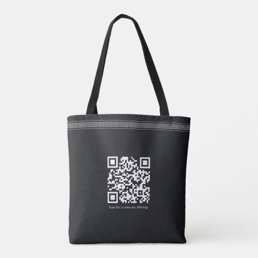 QR-Code für Geschäftsleute Werbeaktion mit schwarz Tasche (Rückseite)