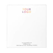 QR-Code für Geschäftslogos Einfache Notepad Notizblock (Vorderseite)