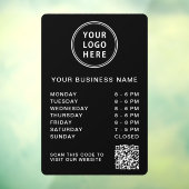 QR-Code für Geschäftslogos, offen Fensteraufkleber (Blatt 3)