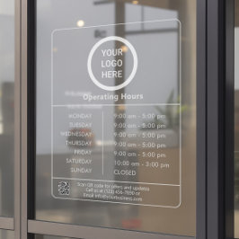 QR-Code für Geschäftslogos transparent Fensteraufkleber