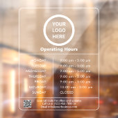 QR-Code für Geschäftslogos transparent Fensteraufkleber (Blatt 2)