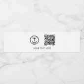 QR-Code für Geschäftslogos und Text-Werbemarken Wasserflaschenetikett (Einzelnes Label)