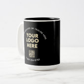 QR-Code für Geschäftsmeldungen Zweifarbige Tasse (Vorderseite Links)