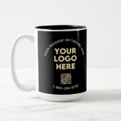 QR-Code für Geschäftsmeldungen Zweifarbige Tasse (Links)