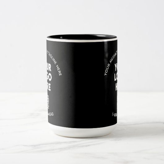 QR-Code für Geschäftsmeldungen Zweifarbige Tasse (Mittel)